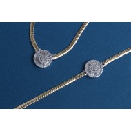 Altın İtalyan Balık Sırtı Oval Baget Set