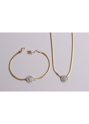 Altın İtalyan Balık Sırtı Oval Baget Set