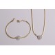 Altın İtalyan Balık Sırtı Oval Baget Set