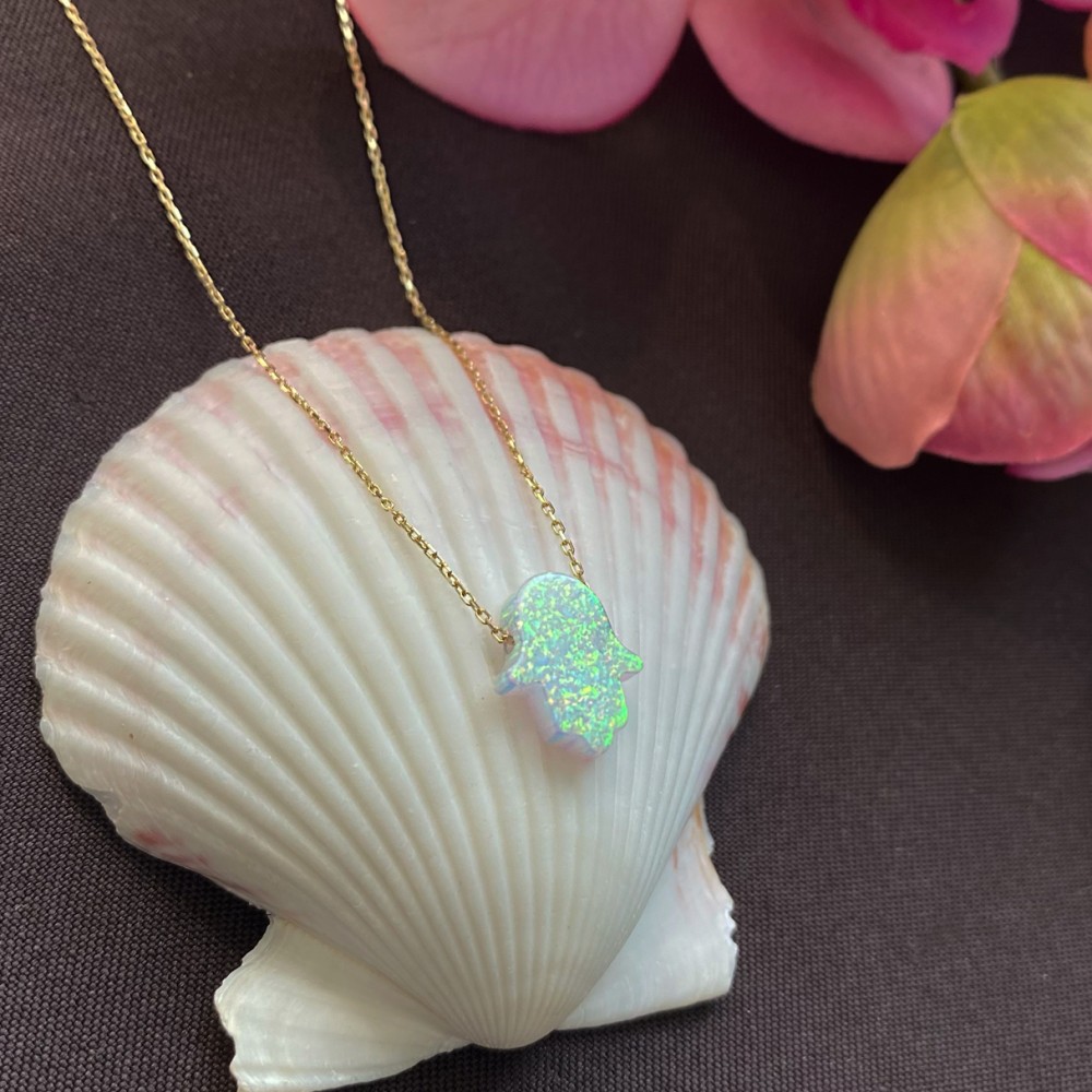 Altın Opal Fatmanın Eli Kolye Altın Opal Fatmanın Eli Kolye