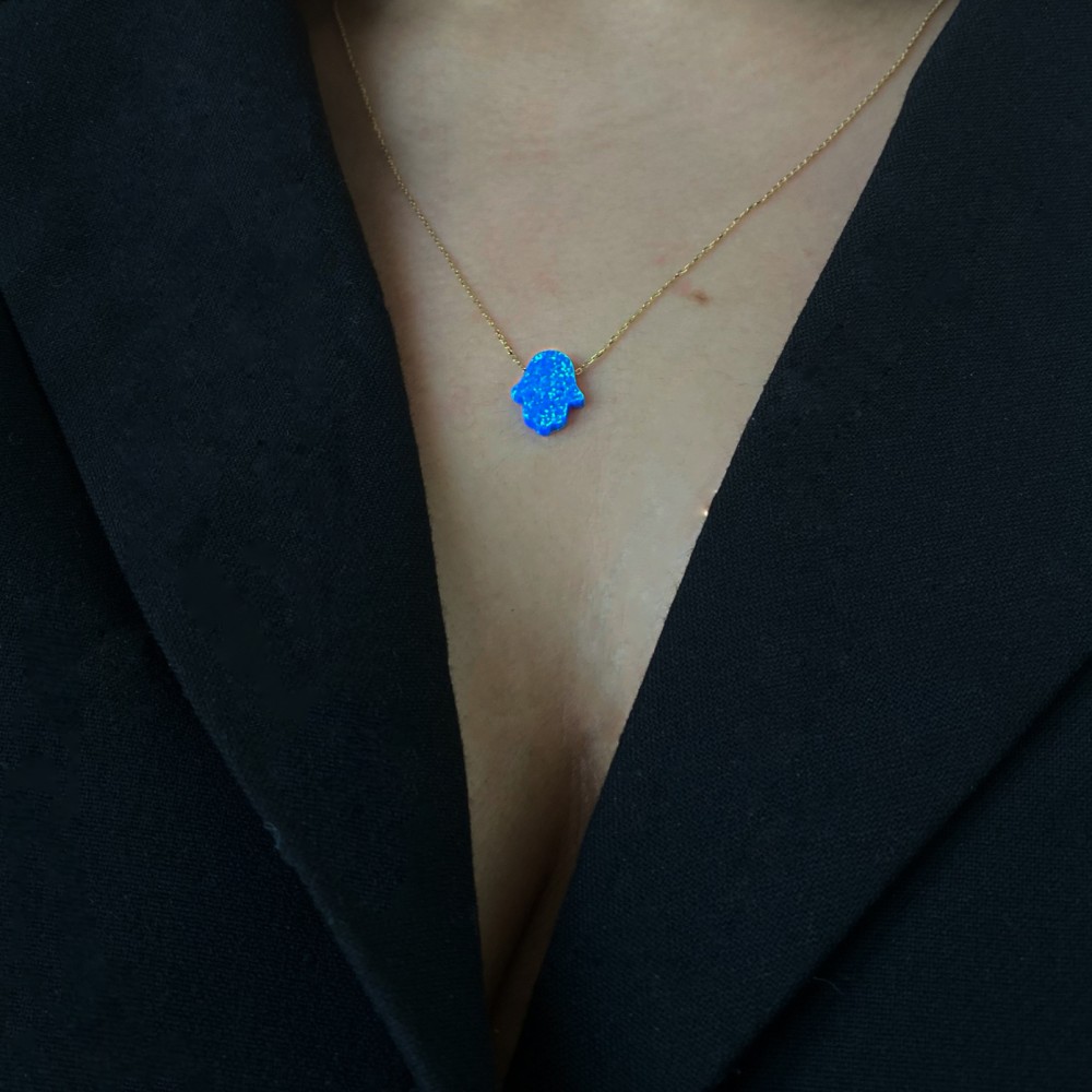 Altın Opal Fatmanın Eli Kolye Altın Opal Fatmanın Eli Kolye