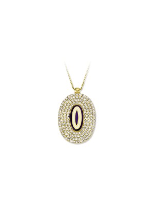 Altın Oval Kolye